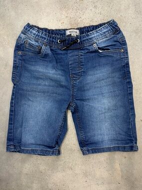 Kenneth Cole Reaction Boys Denim Shorts Size 12 Adjustable Waist